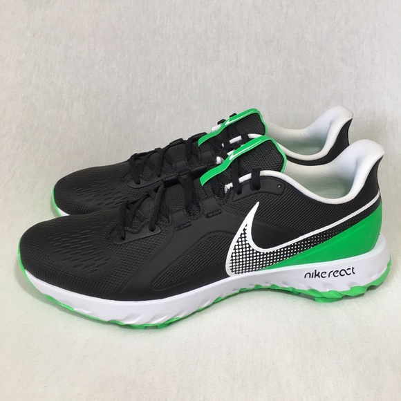 Nike React Infinity Black Green Golf Shoes 14 men main image 9